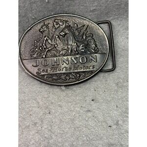 VINTAGE JOHNSON SEA HORSE BELT BUCKLE WYOMING STUDIO‎ ART WORKS